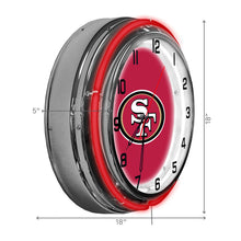 Load image into Gallery viewer, San Francisco 49ers 18&quot; Neon Clock