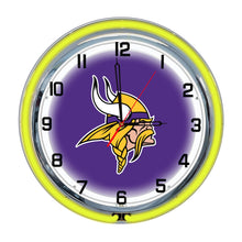 Load image into Gallery viewer, Minnesota Vikings 18&quot; Neon Clock
