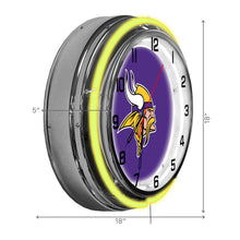 Load image into Gallery viewer, Minnesota Vikings 18&quot; Neon Clock