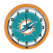 Load image into Gallery viewer, Miami Dolphins 18&quot; Neon Clock