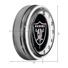 Load image into Gallery viewer, Las Vegas Raiders 18&quot; Neon Clock