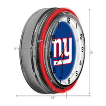 Load image into Gallery viewer, New York Giants 18&quot; Neon Clock