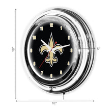 Load image into Gallery viewer, New Orleans Saints 18&quot; Neon Clock