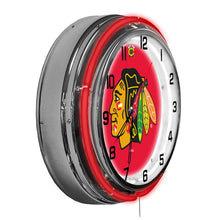 Load image into Gallery viewer, Chicago Blackhawks 18&quot; Neon Clock