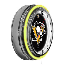 Load image into Gallery viewer, Pittsburgh Penguins 18&quot; Neon Clock