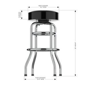 Pittsburgh Steelers 30" Chrome Bar Stool