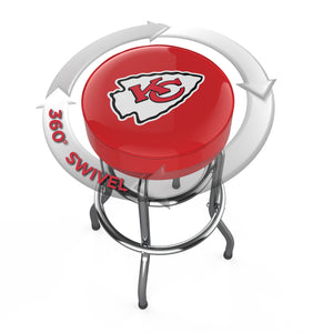 Kansas City Chiefs 30" Chrome Bar Stool