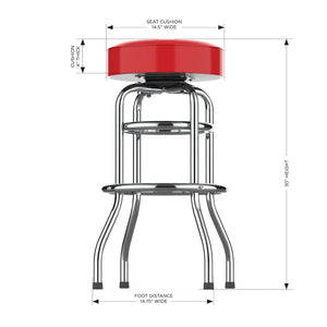 Kansas City Chiefs 30" Chrome Bar Stool