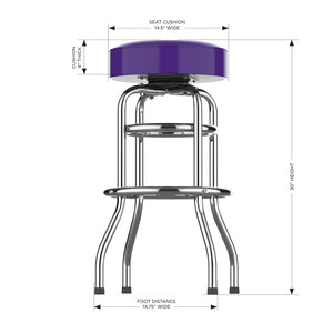 Minnesota Vikings 30" Chrome Bar Stool