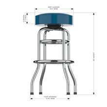 Load image into Gallery viewer, Miami Dolphins 30&quot; Chrome Bar Stool
