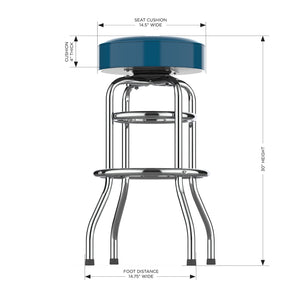 Miami Dolphins 30" Chrome Bar Stool