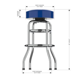 New York Giants 30" Chrome Bar Stool