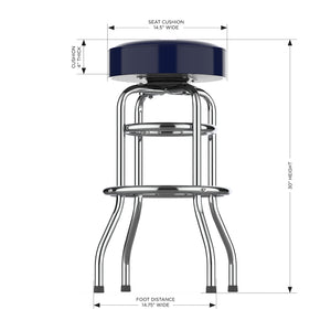 Chicago Bears 30" Chrome Bar Stool