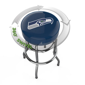 Seattle Seahawks 30" Chrome Bar Stool