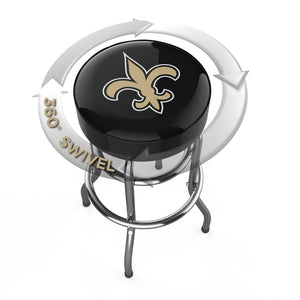 New Orleans Saints 30" Chrome Bar Stool