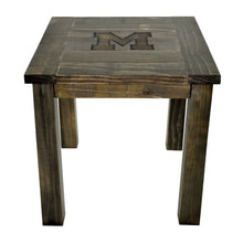 Load image into Gallery viewer, Michigan Wolverines Reclaimed Side Table