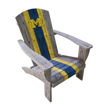 Load image into Gallery viewer, Michigan Wolverines Wood Adirondack Chair