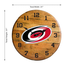 Load image into Gallery viewer, Carolina Hurricanes Oak Barrel Clock