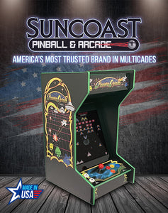 SUNCOAST Tabletop Black Classic Arcade Machine | Lit Marquee | 60 Games