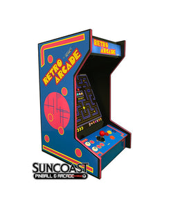 SUNCOAST Tabletop Retro Blue Arcade Machine | Lit Marquee | 412 Games