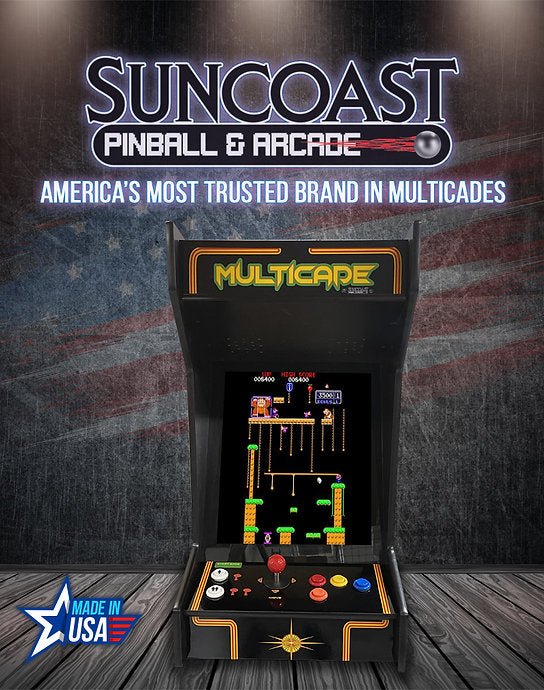 Tabletop Multicade Arcade Machine | Lit Marquee | 412 Games
