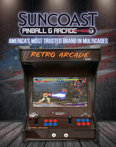 SUNCOAST Tabletop Side-By-Side Arcade Machine | Lit Marquee | 3000 Games
