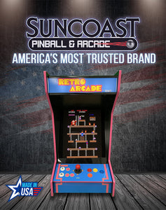 SUNCOAST Tabletop Retro Blue Arcade Machine | Lit Marquee | 412 Games