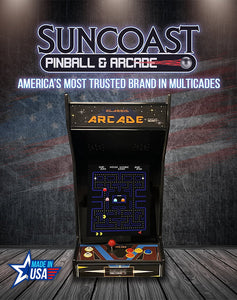 SUNCOAST Tabletop Brown Classic Arcade Machine | Lit Marquee | 60 Games