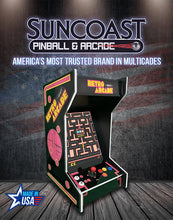 Load image into Gallery viewer, SUNCOAST Tabletop Retro Black Arcade Machine | Lit Marquee | 60 Games