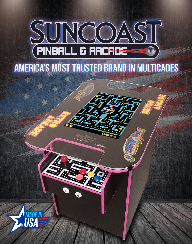 Suncoast Cocktail Arcade Machine 60 Games Man Cave Gamez