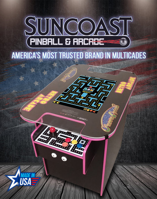 SUNCOAST Cocktail Arcade Machine | 60 Games