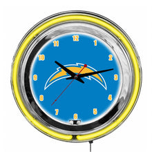 Load image into Gallery viewer, Los Angeles Chargers 14&quot; Neon Clock