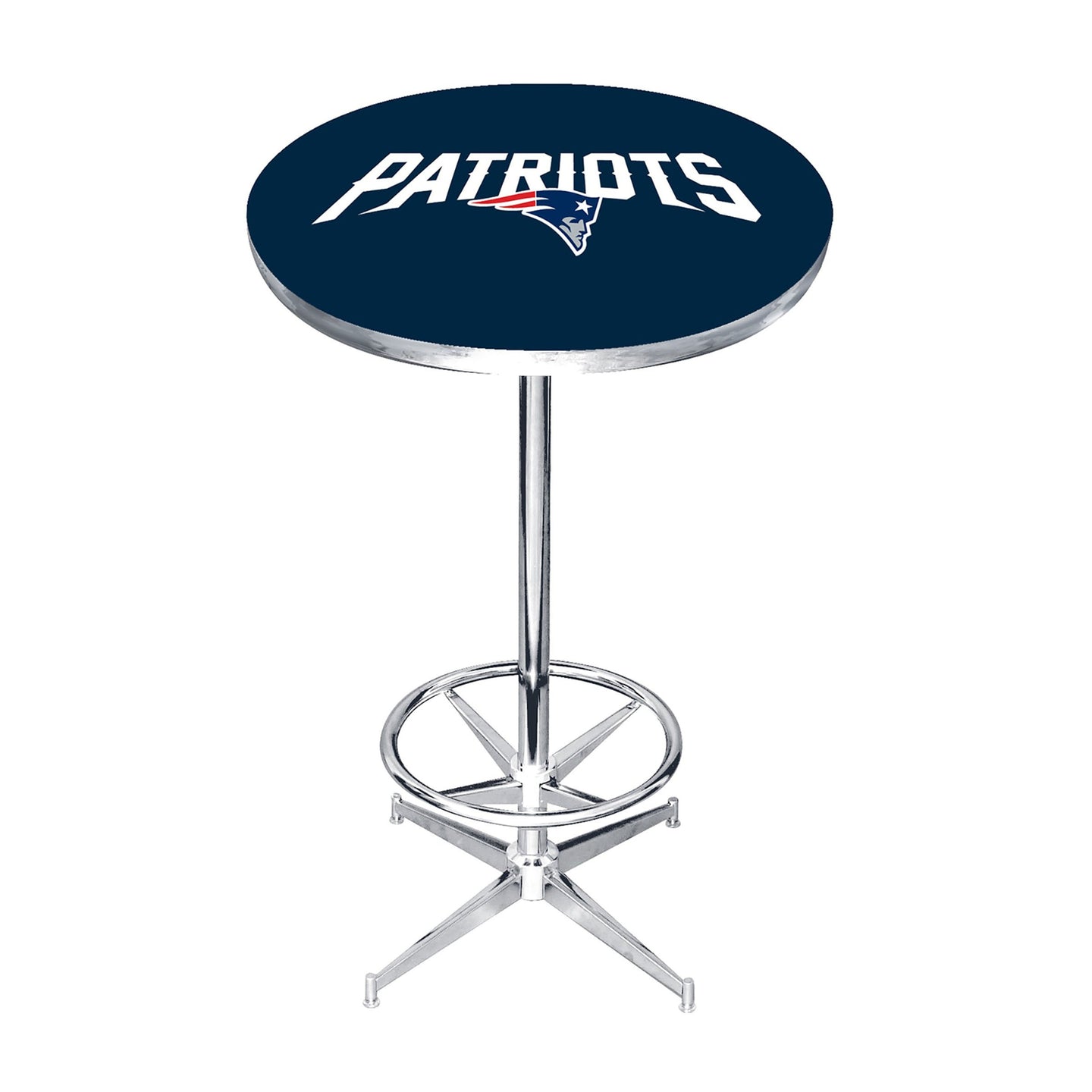 New England Patriots Chrome Pub Table