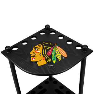 Chicago Blackhawks Corner Cue Rack