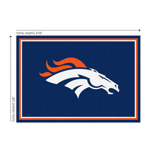 Denver Broncos 3x4 Area Rug