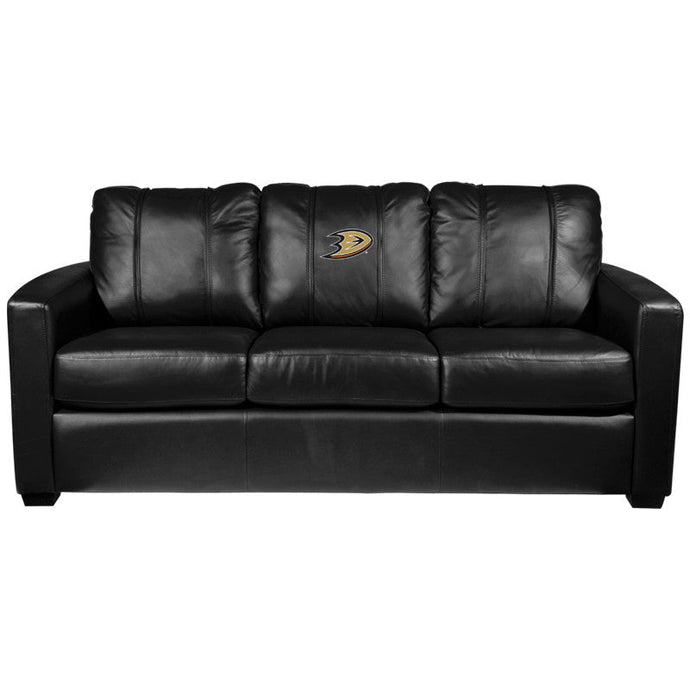 Silver Sofa with Anaheim Ducks Logo