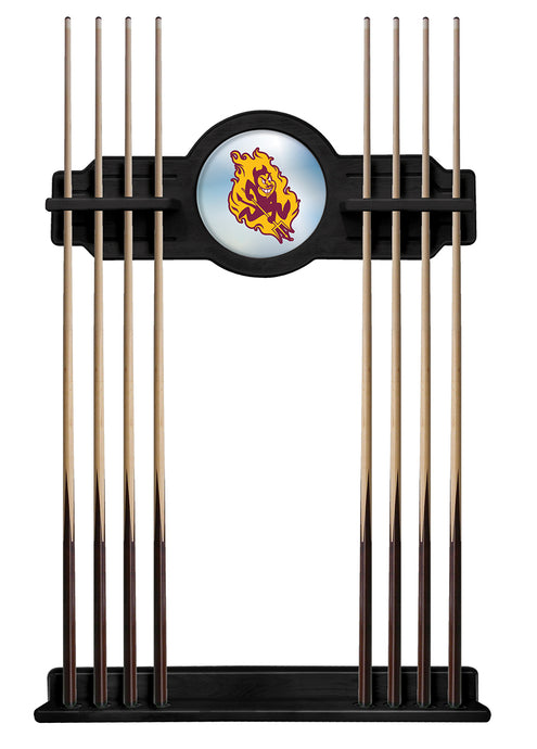 Arizona State University (Sparky) Solid Wood Cue Rack