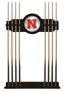 University of Nebraska Solid Wood Cue Rack