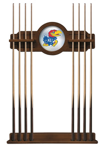 University of Kansas Solid Wood Cue Rack