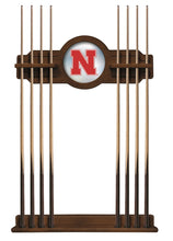 Load image into Gallery viewer, University of Nebraska Solid Wood Cue Rack