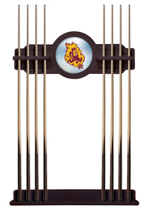 Arizona State University (Sparky) Solid Wood Cue Rack