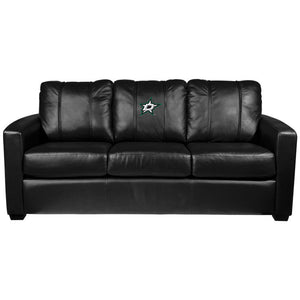 Silver Sofa with Dallas Stars Logo