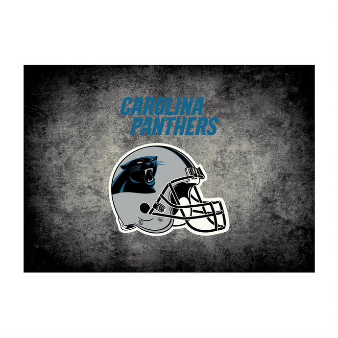 Carolina Panthers Distressed Rug