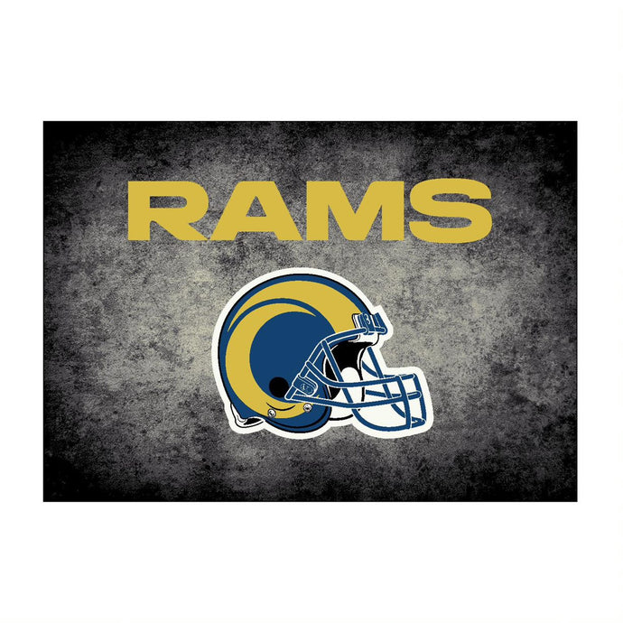 Los Angeles Rams Distressed Rug