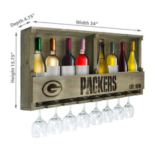 Load image into Gallery viewer, Green Bay Packers Reclaimed Bar Shelf