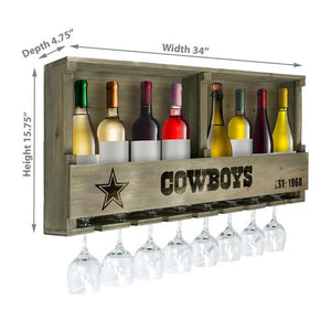 Dallas Cowboys Reclaimed Bar Shelf