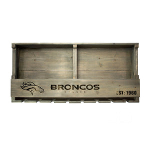 Denver Broncos Reclaimed Bar Shelf