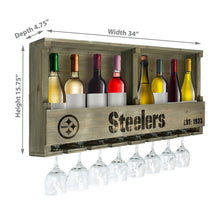 Load image into Gallery viewer, Pittsburgh Steelers Reclaimed Bar Shelf