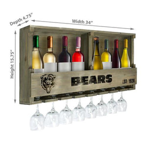 Chicago Bears Reclaimed Bar Shelf