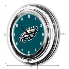 Load image into Gallery viewer, Philadelphia Eagles 14&quot; Neon Clock